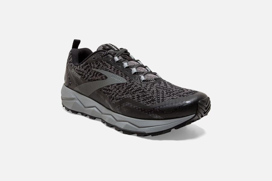 Brooks Running Shoes Mens Black/Grey - Divide Trail - 8204-BLPWT